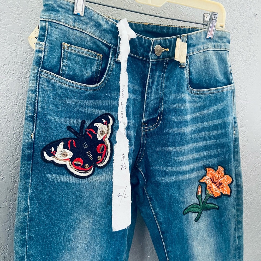 Embellish New York Sample Patched Jeans - w:32